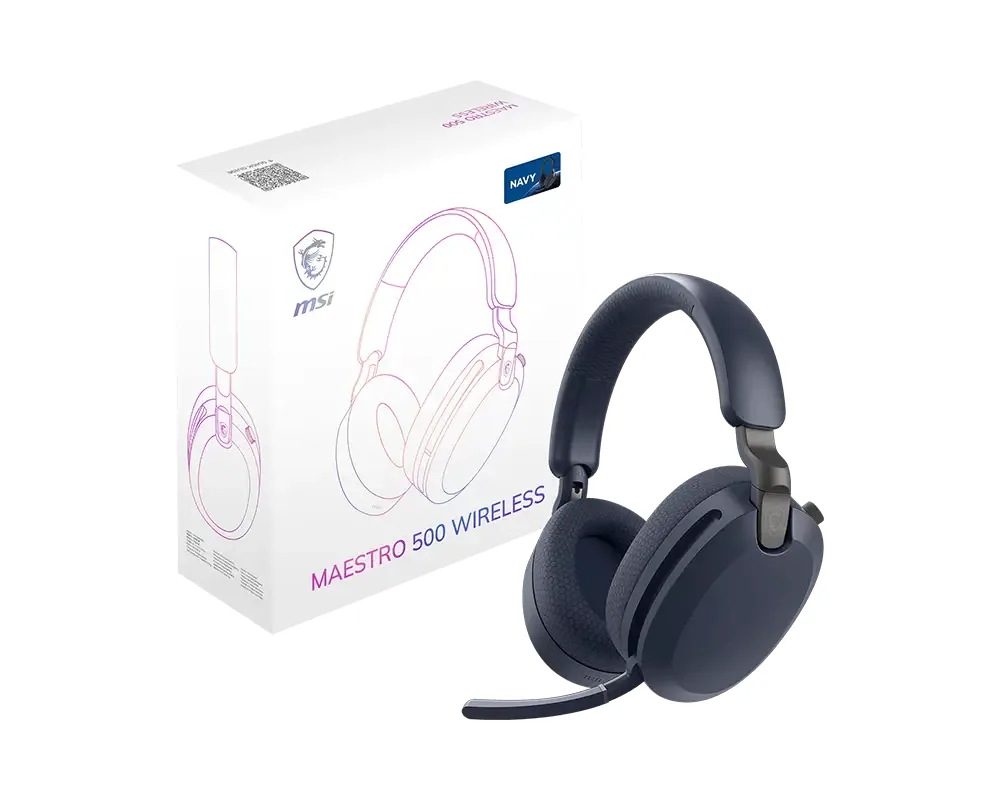 MSI MAESTRO 500 Wireless Kopfhörer Kabellos Kopfband Gaming Bluetooth Blau – Bild 3