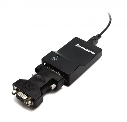 Lenovo USB 3.0 - DVI/VGA USB-Grafikadapter 2048 x 1152 Pixel Schwarz – Bild 2