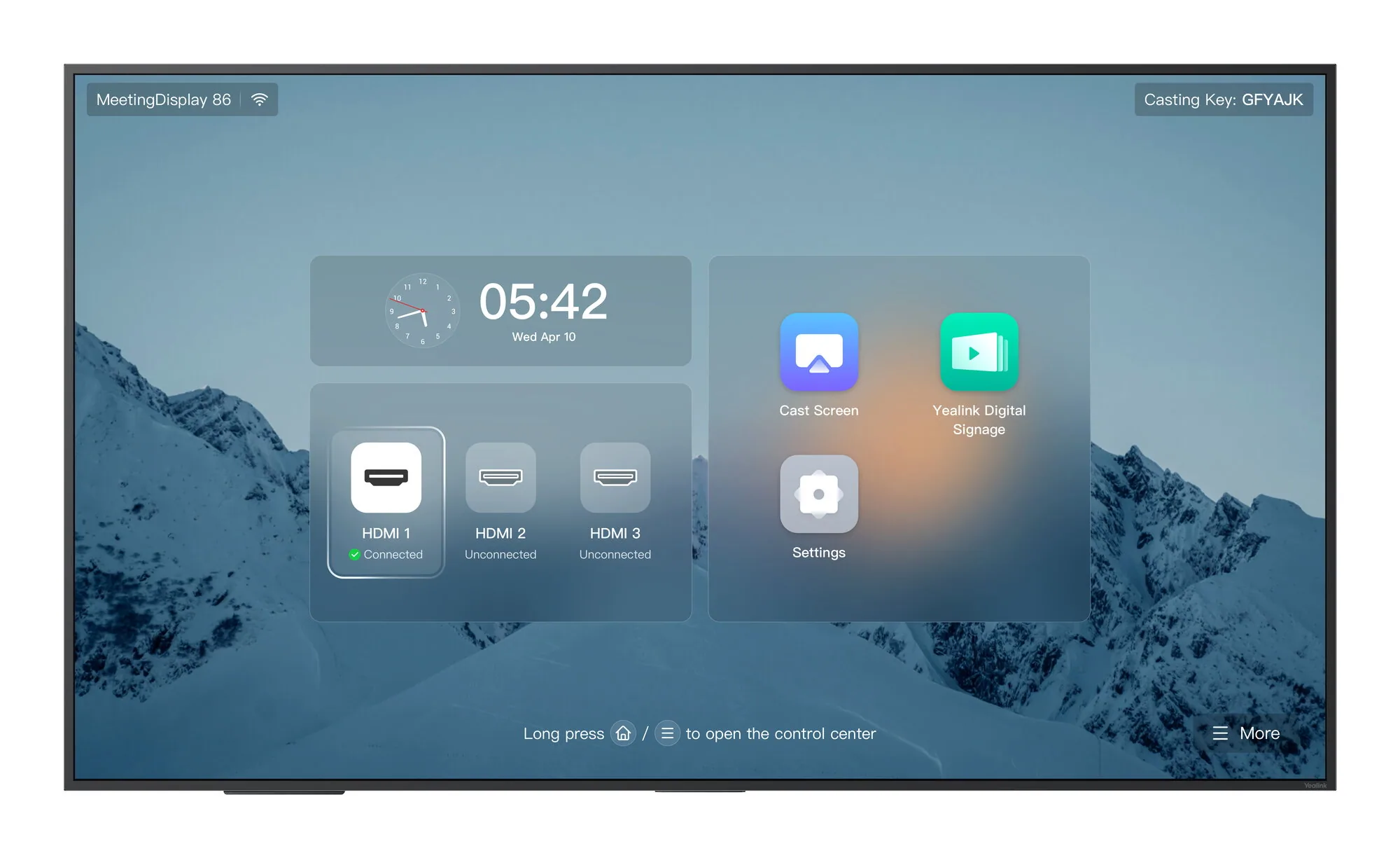 Yealink MeetingDisplay 86'' 165,1 cm (65") 3840 x 2160 Pixel 4K Ultra HD – Bild 1