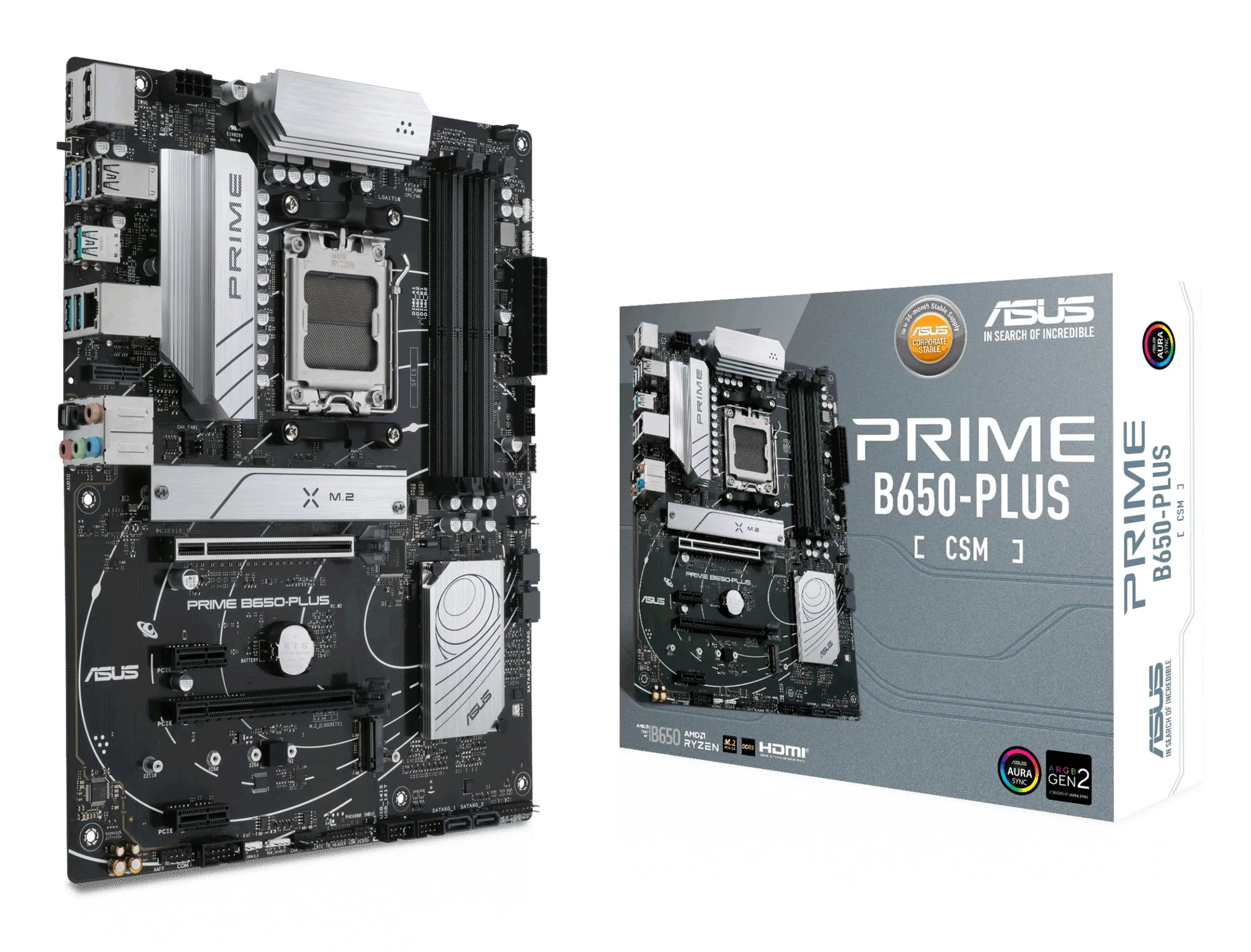 ASUS PRIME B650-PLUS-CSM AMD B650 Sockel AM5 ATX – Bild 1