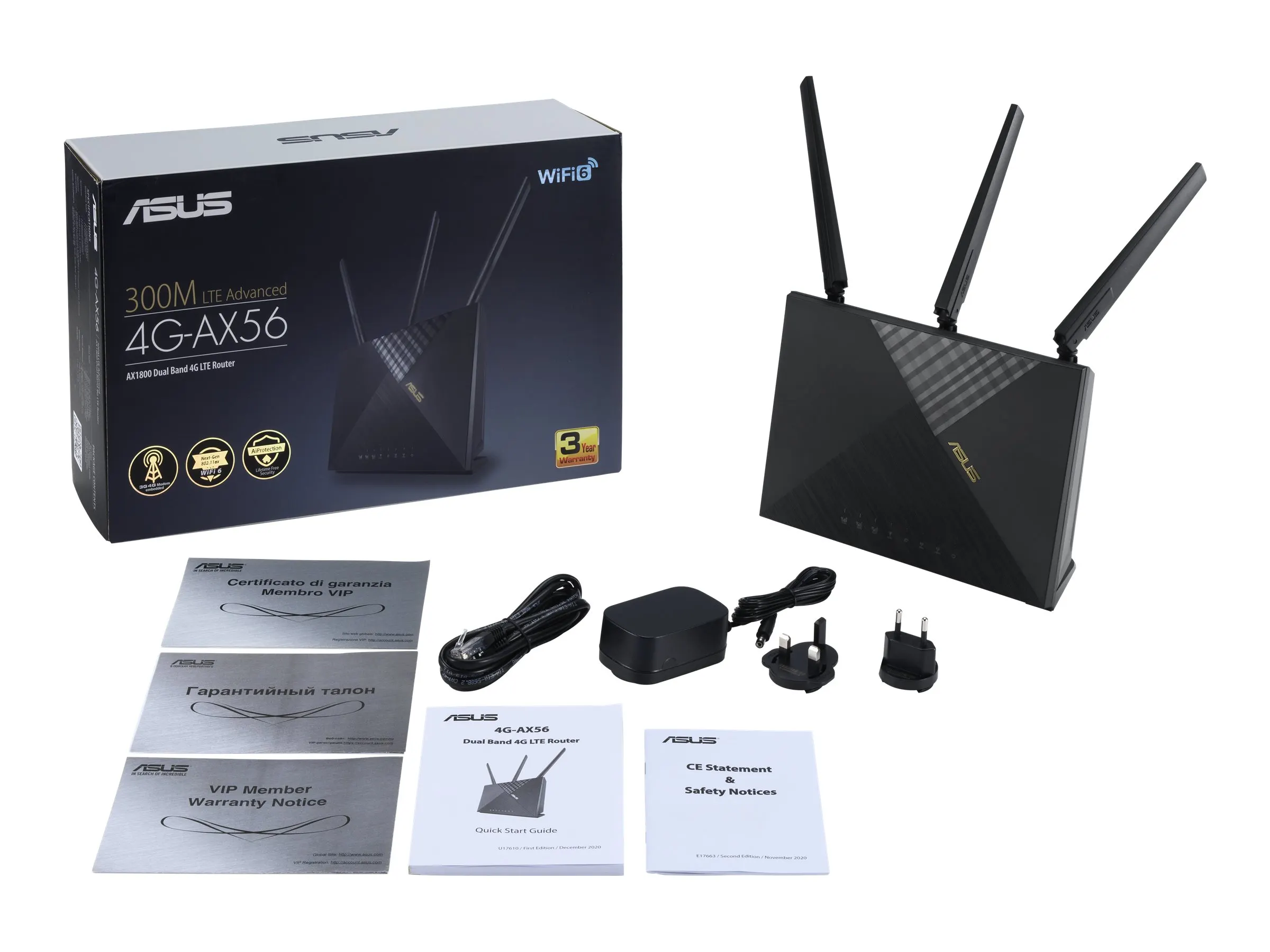 ASUS WL-Router 4G-AX56 AX1800 Cat.6  LTE-Router
