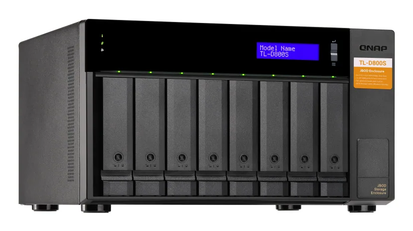 QNAP TL-D800S Speicherlaufwerksgehäuse HDD / SSD-Gehäuse Schwarz, Grau 2.5/3.5" – Bild 6