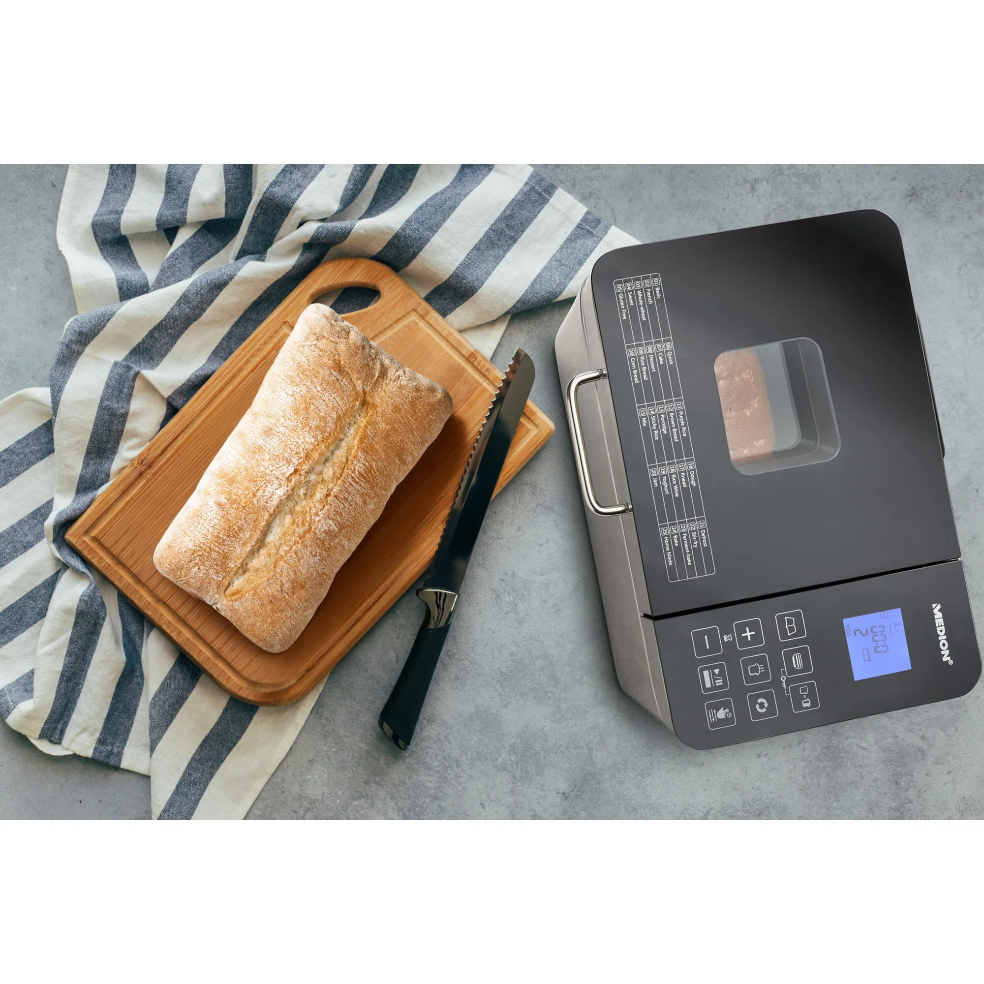MEDION MD 10241 Brotbackmaschine 600 W Schwarz, Silber – Bild 2