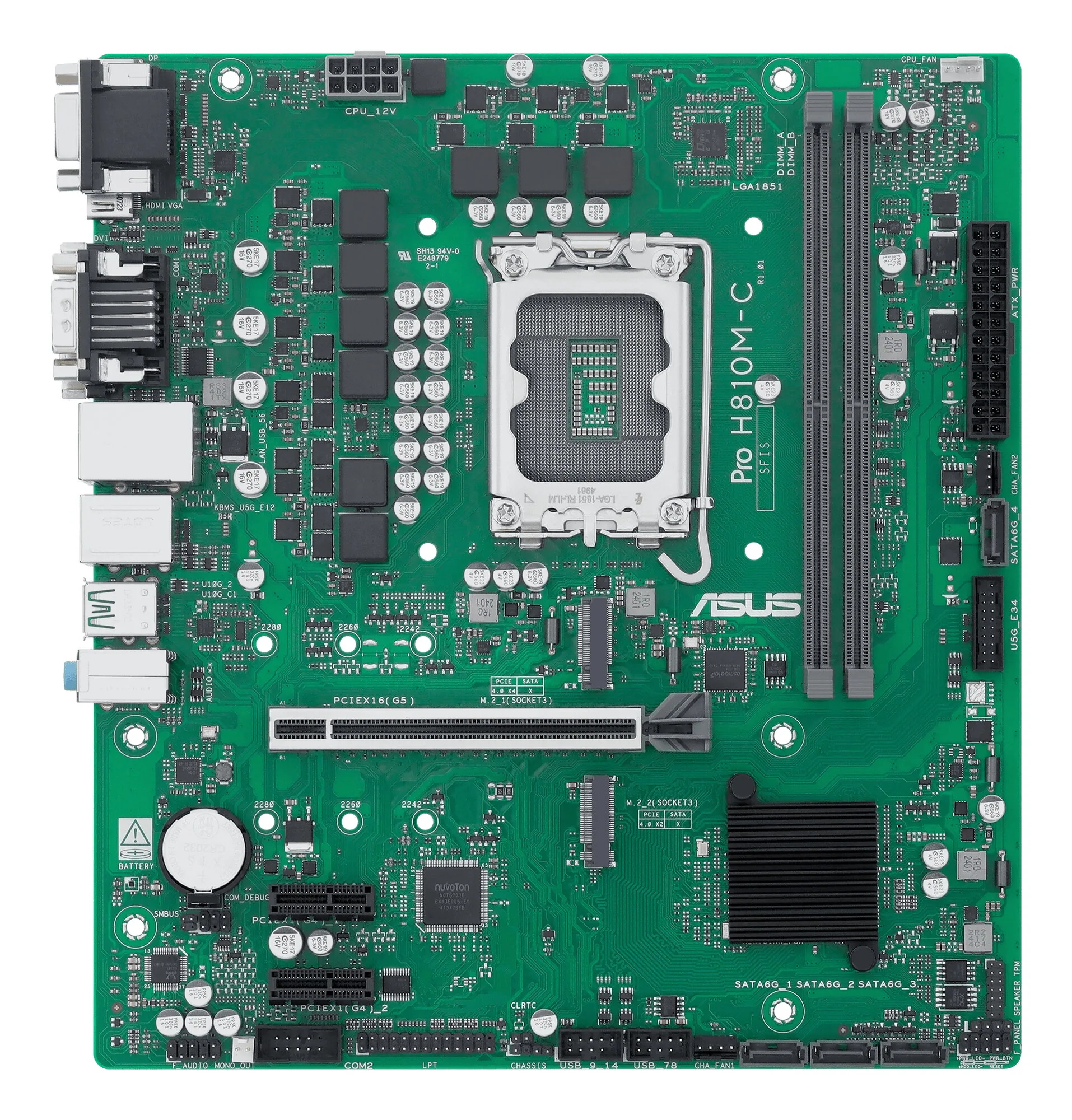 ASUS PRO H810M-C-CSM Intel H810 LGA 1851 (Socket V1) micro ATX – Bild 2