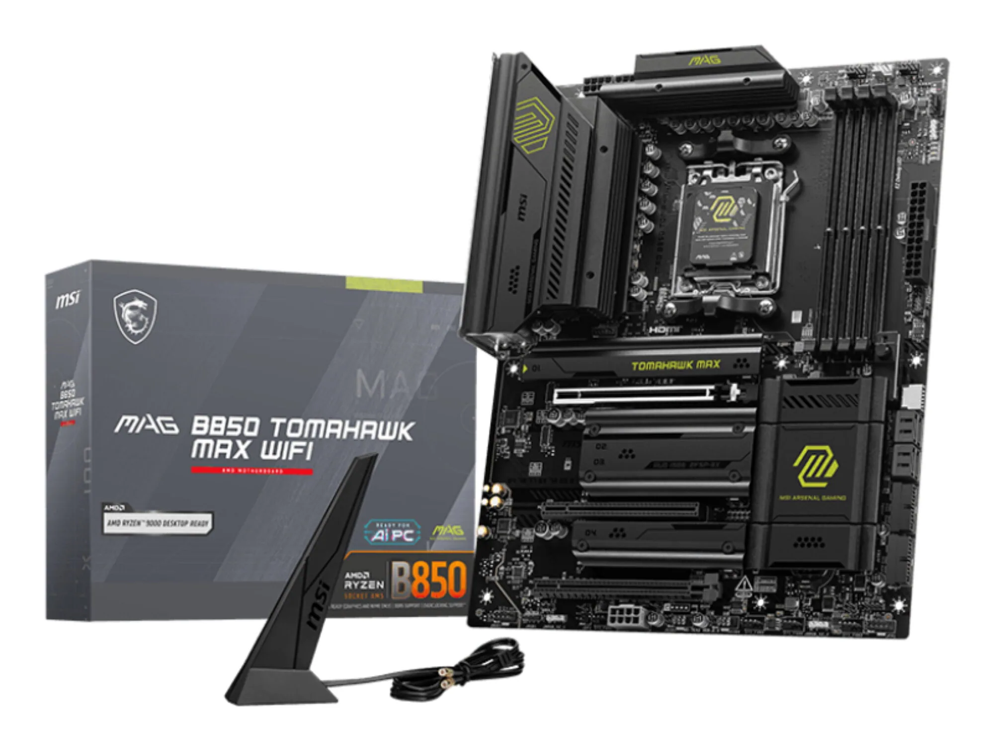 MSI MAG B850 TOMAHAWK WIFI Motherboard AMD B850 Sockel AM5 ATX – Bild 5