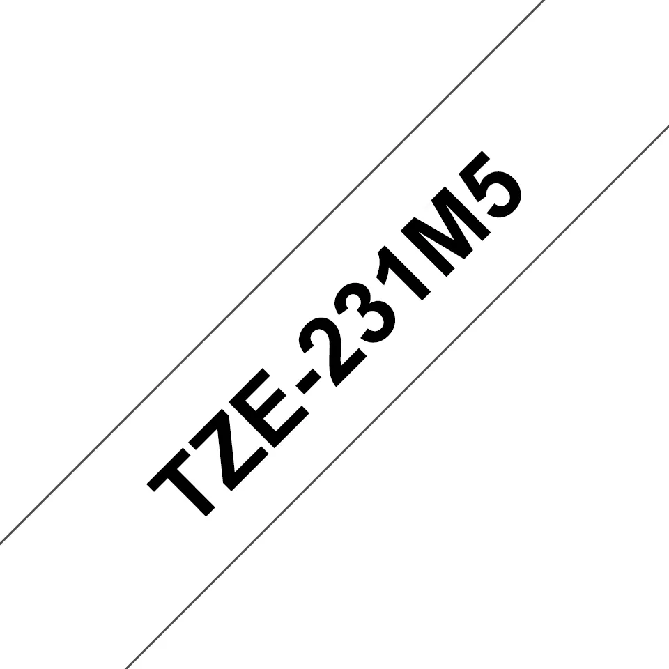 Brother TZE-231M5 Etiketten erstellendes Band Schwarz auf weiss – Bild 3