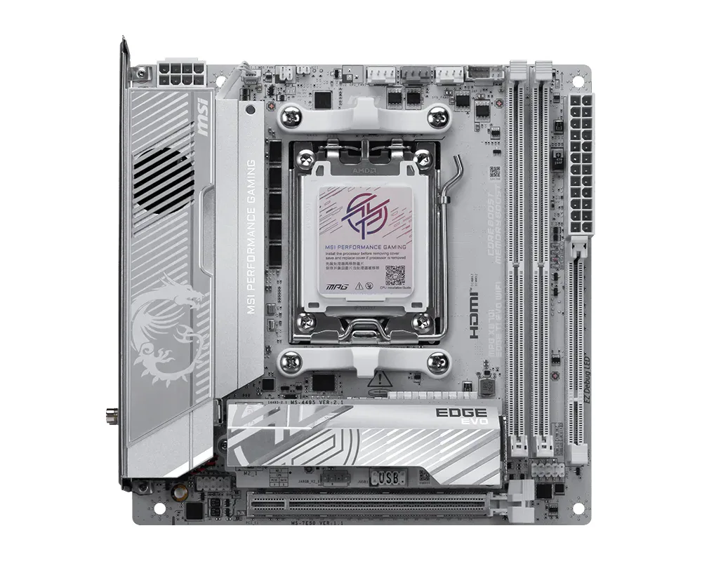 MSI MPG X870I EDGE TI EVO WIFI Motherboard AMD X870 Sockel AM5 mini ITX – Bild 2