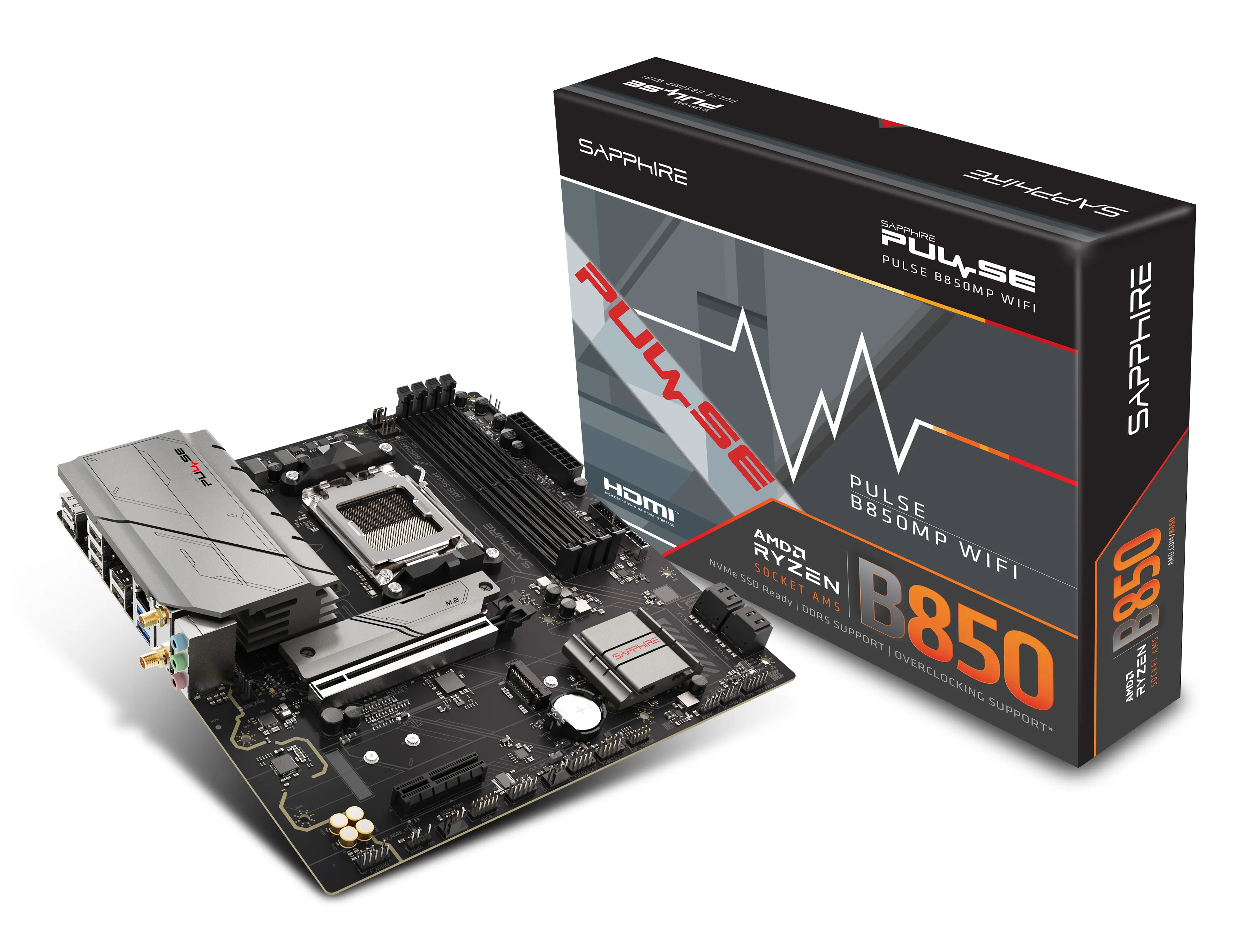 Sapphire MB Pulse B850M WIFI AMD, AM5, DDR5, mATX