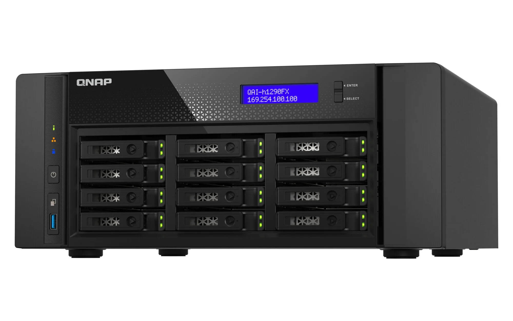 QNAP QAI-h1290FX NAS Tower EPYC 7302P 128 GB DDR4 0 TB QuTS hero Schwarz – Bild 3