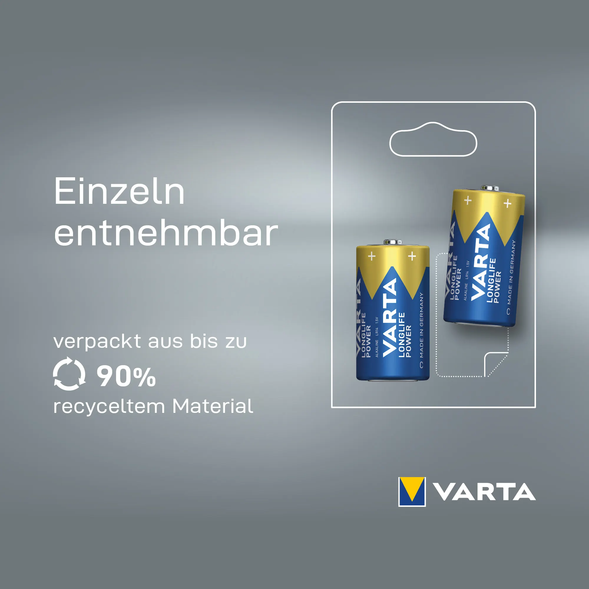 Varta Batterie LONGLIFE Power C Baby NEU 2 Stück