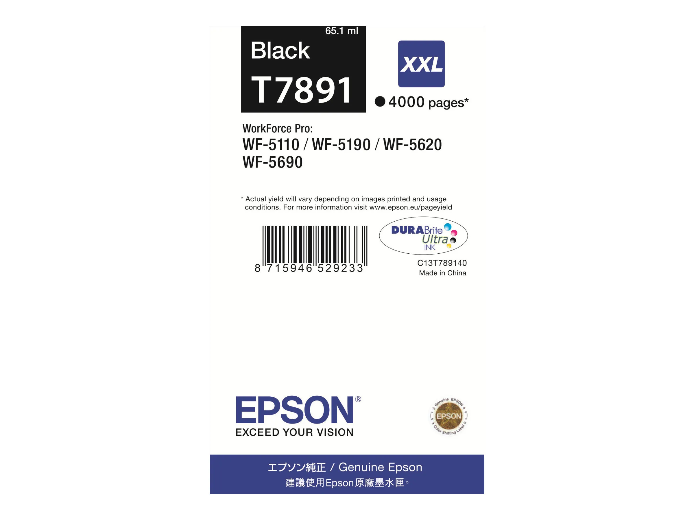 Epson Tintenpatrone XXL Black 4k