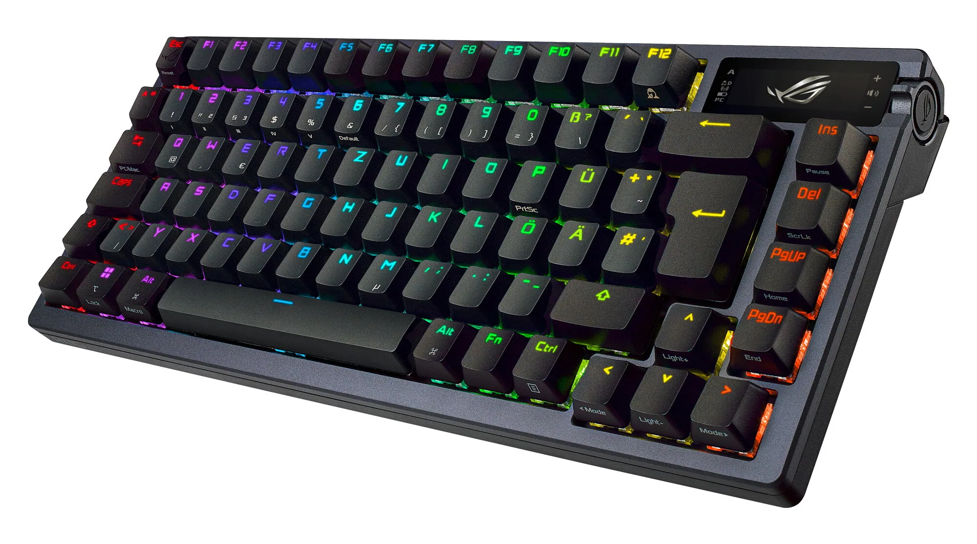 ASUS ROG Azoth Tastatur Gaming USB + RF Wireless + Bluetooth QWERTZ Deutsch Schwarz – Bild 2