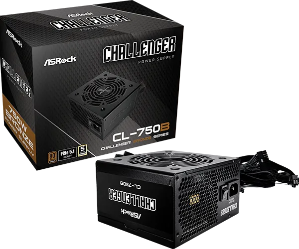 ASRock Challenger Series CL-750B 750W ATX 80+ Bronze   black retail