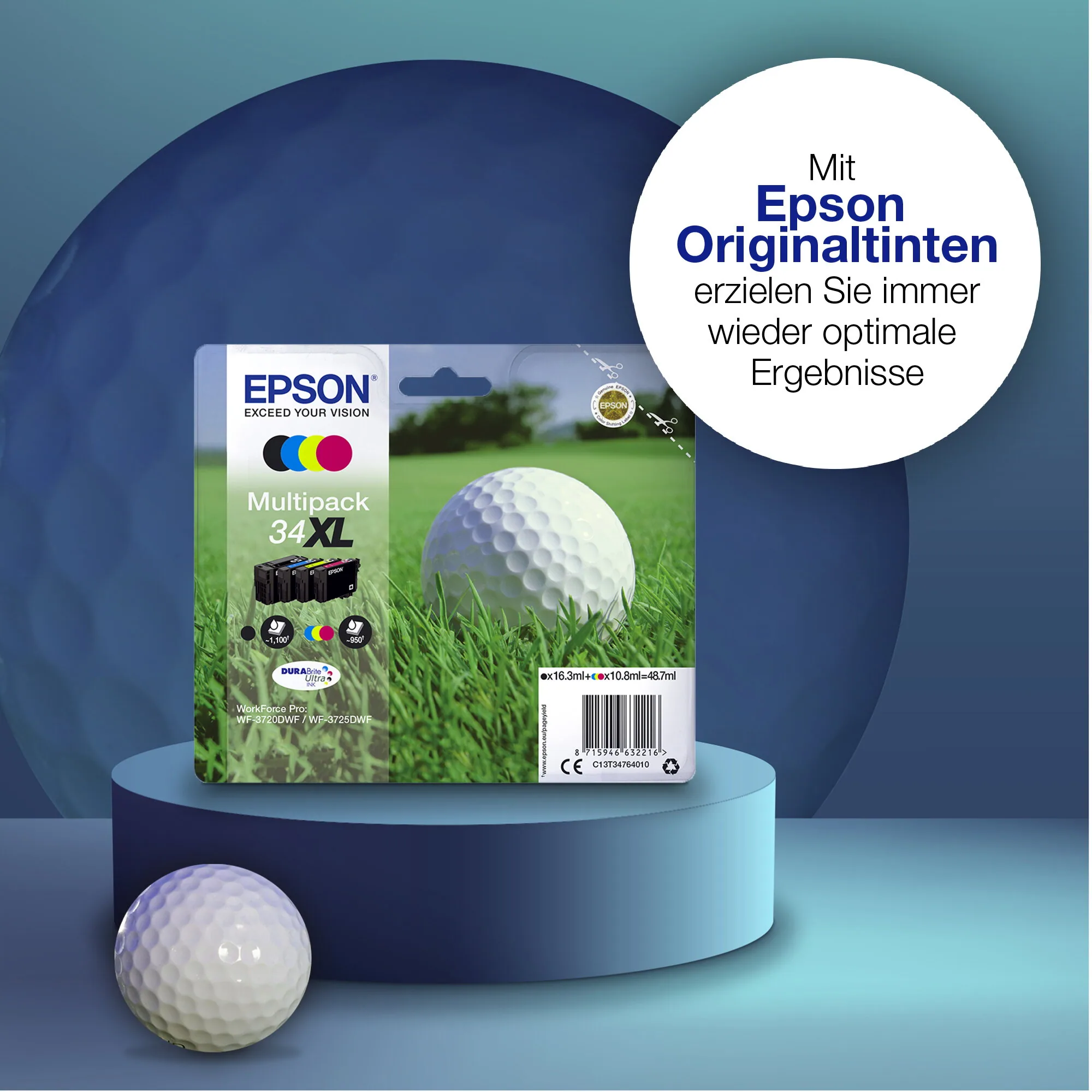Epson Golf ball 34 Golfball DURABrite Ultra Multipack 4 Farben Tinte – Bild 3