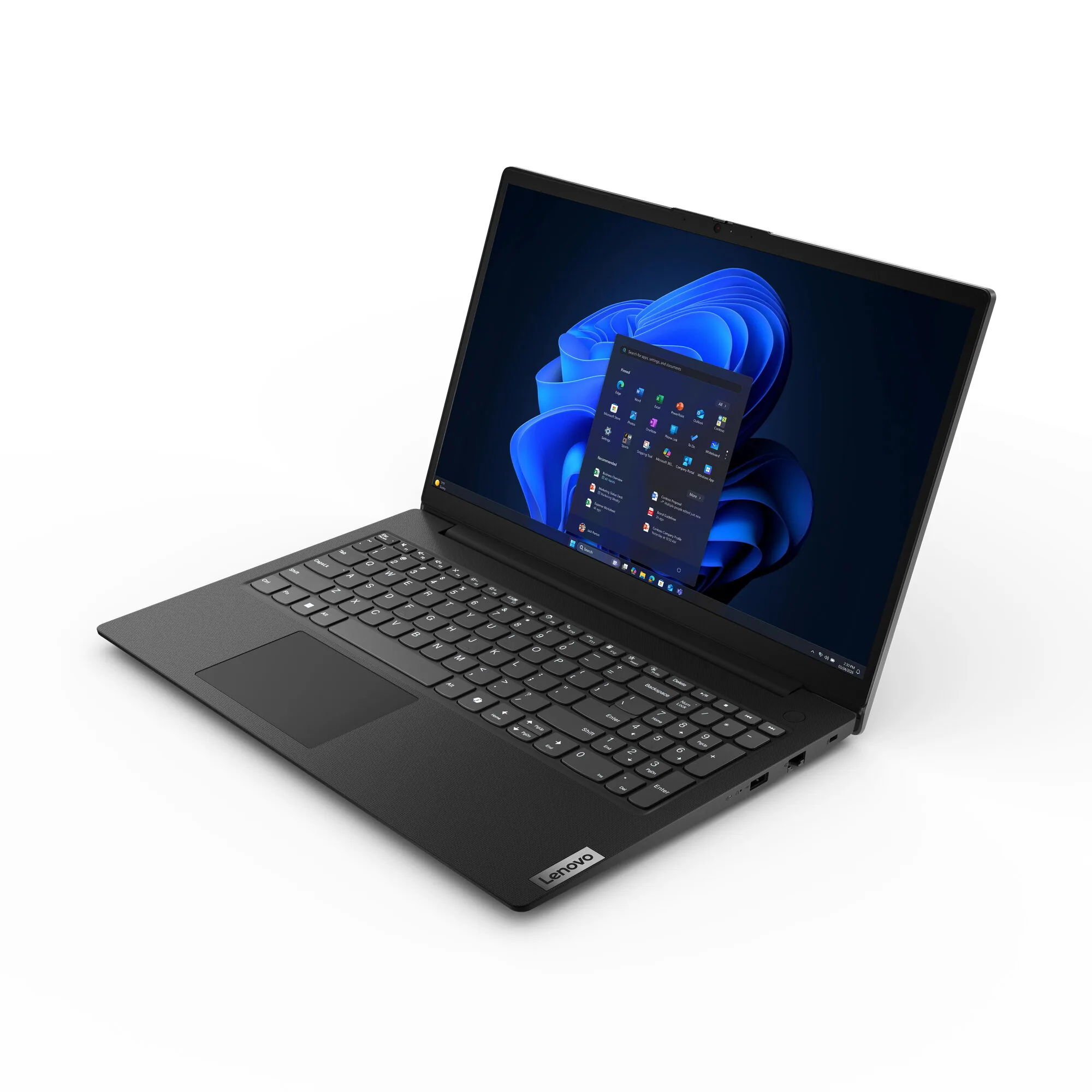 Lenovo V15 G7 IWC Intel Core 5 320 Laptop 39,6 cm (15.6") Full HD 16 GB DDR5-SDRAM 512 GB SSD Wi-Fi 6 (802.11ax) Windows 11 Pro Schwarz Deutsch – Bild 2