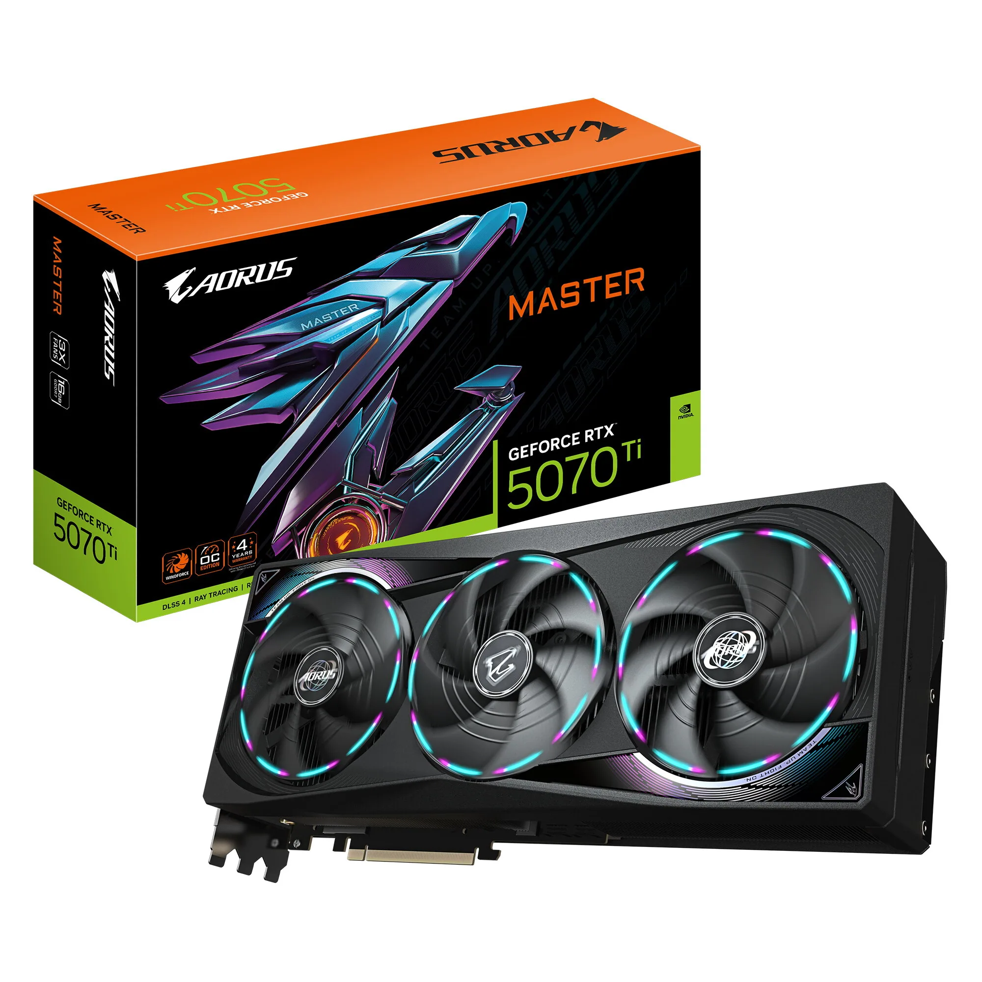 GIGABYTE AORUS GeForce RTX 5070 Ti MASTER 16G Grafikkarte – Bild 1