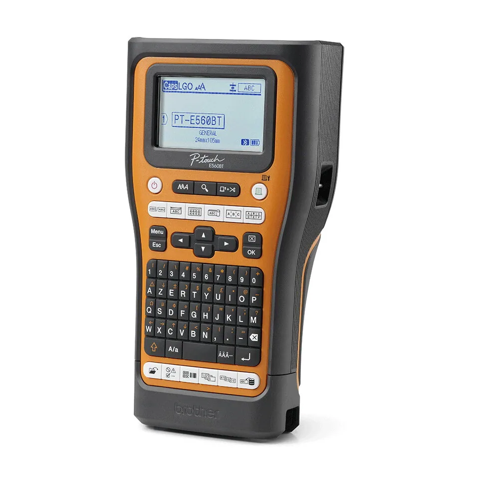 Brother PT-E560BTVP Etikettendrucker Wärmeübertragung 180 x 180 DPI 20 mm/sek Verkabelt & Kabellos HSE/TZe Bluetooth QWERTY – Bild 1