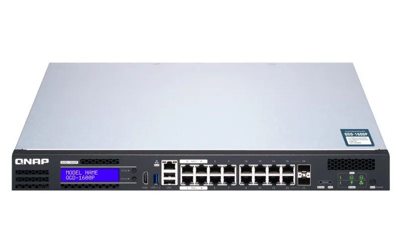 QNAP QGD-1600P Managed Gigabit Ethernet (10/100/1000) Power over Ethernet (PoE) 1U Schwarz, Grau – Bild 7
