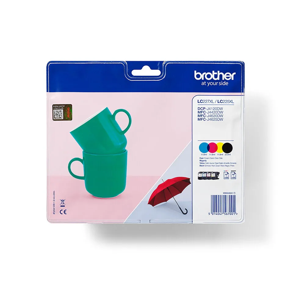 Brother LC-227XLVALBP Druckerpatrone 4 Stück(e) Original Schwarz, Cyan, Magenta, Gelb – Bild 3