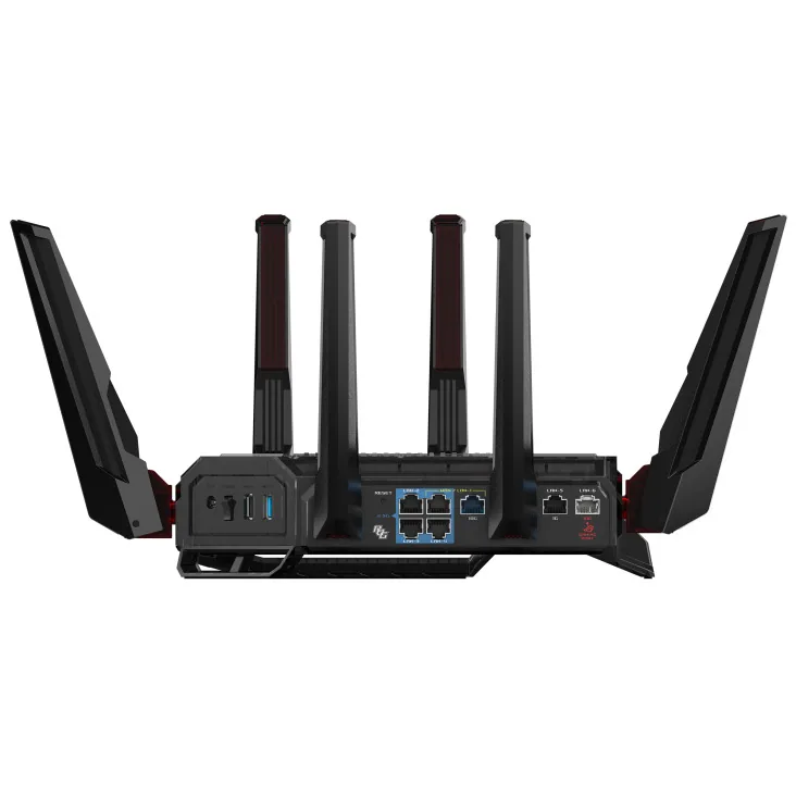 ASUS ROG Rapture GT-BN98 WLAN-Router 10 Gigabit Ethernet Quad-band (2.4 GHz / 5 GHz-1 / 5 GHz-2 / 6 GHz) Schwarz, Weiß – Bild 5