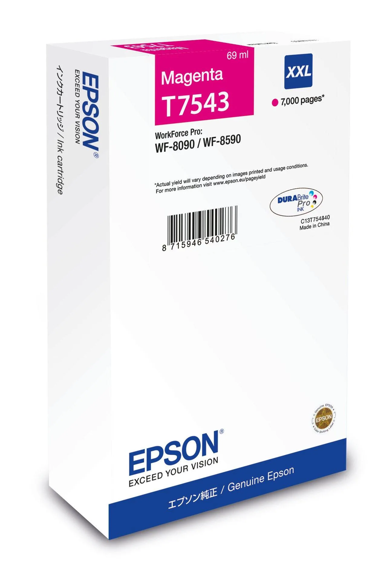Epson C13T75434N Druckerpatrone 1 Stück(e) Original Hohe (XL-) Ausbeute Magenta – Bild 1