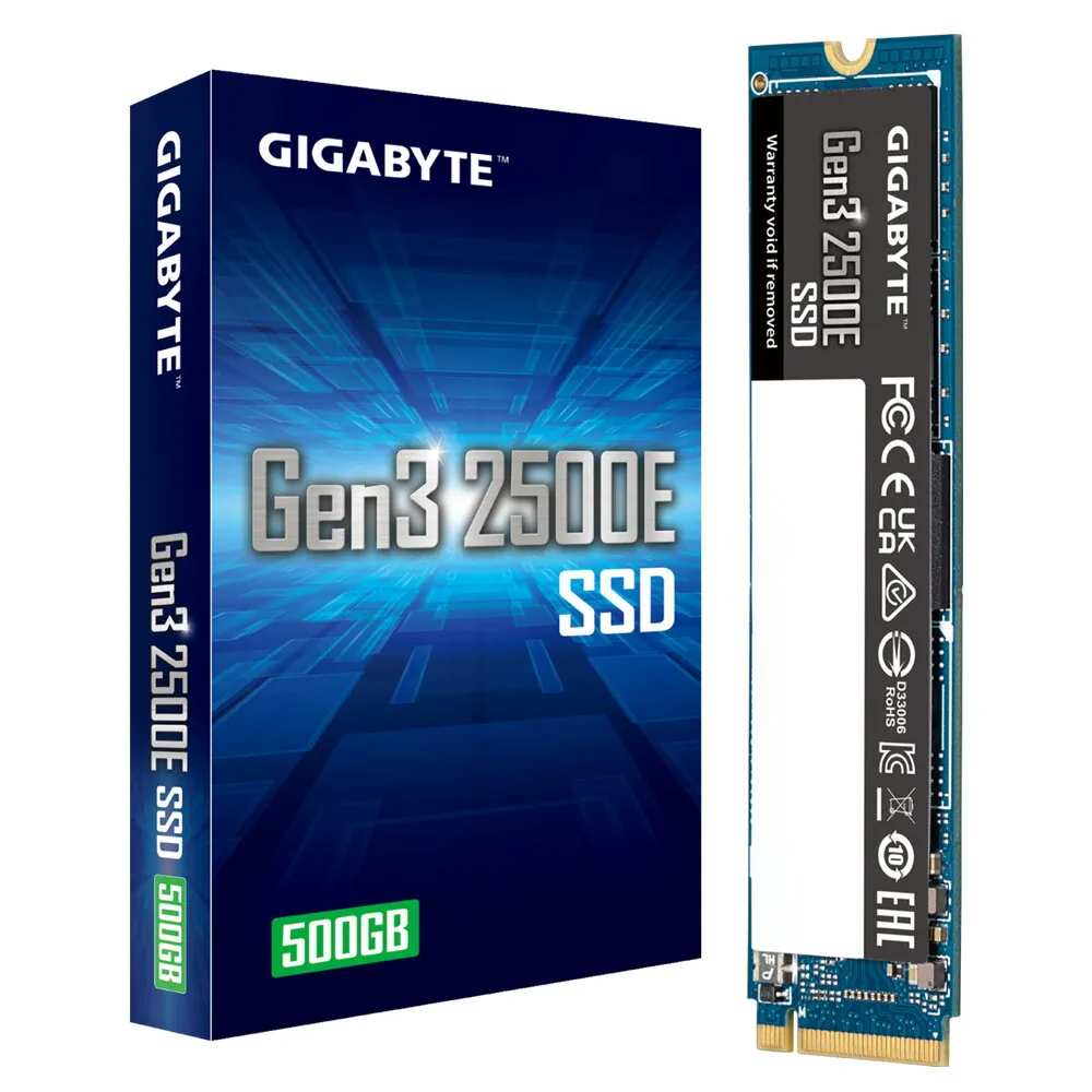 GIGABYTE Gen3 2500E SSD 500GB M.2 PCI Express 3.0 NVMe – Bild 1
