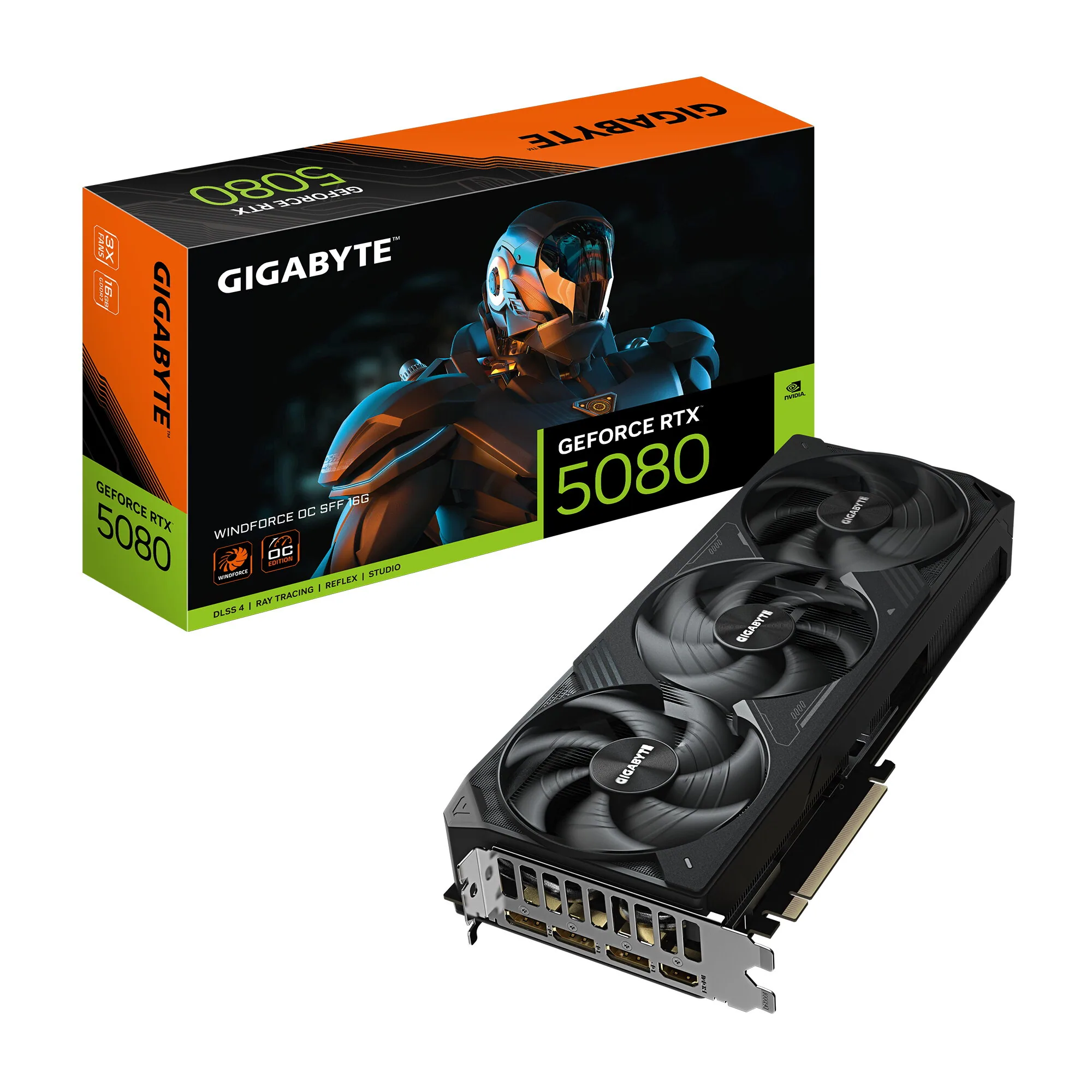 GIGABYTE GeForce RTX 5080 WINDFORCE OC SFF 16G Grafikkarte – Bild 1