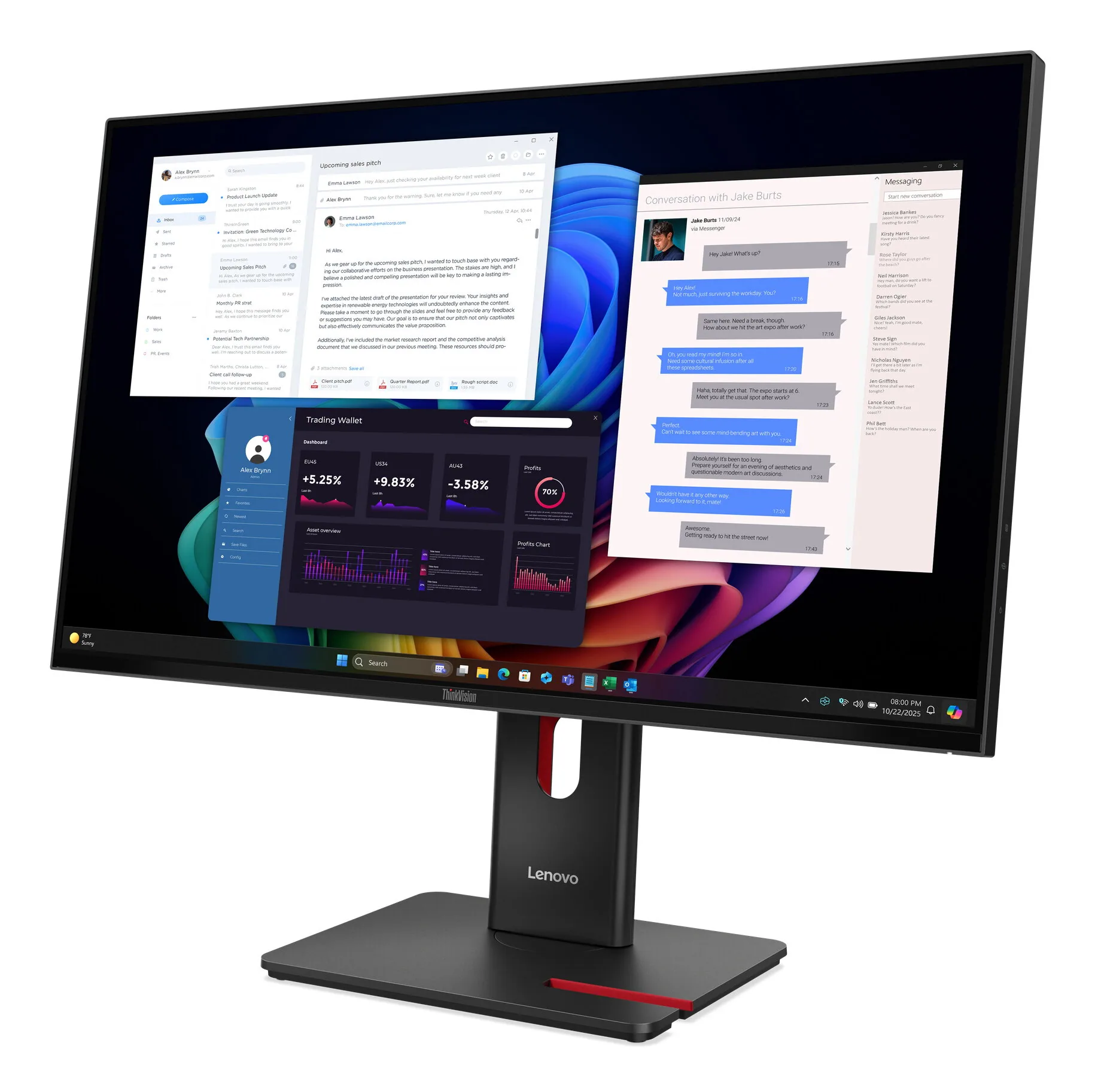 Lenovo ThinkVision T27UD-40 Monitor – Bild 4