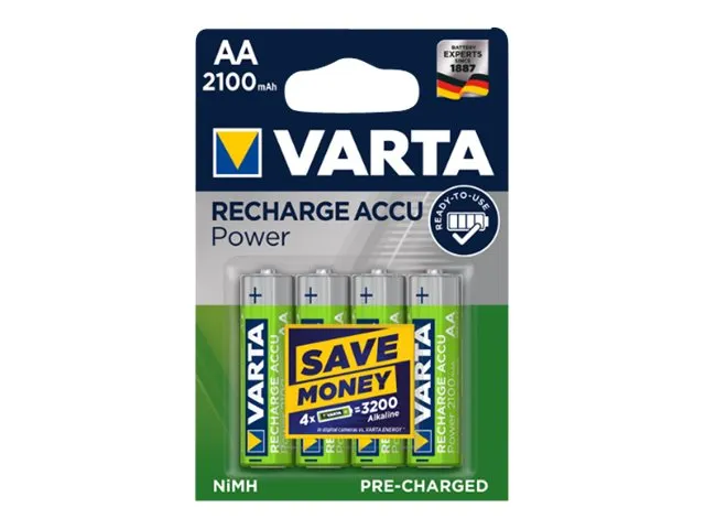 Varta Akku RECHARGE Power AA HR6 2100 mAh 4 Stück