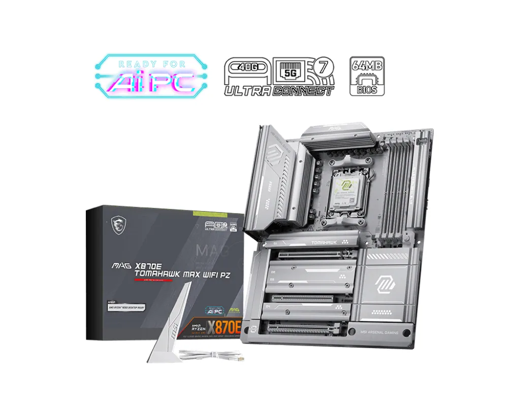 MSI MAG X870E TOMAHAWK MAX WIFI PZ Motherboard AMD X870E Sockel AM5 ATX – Bild 3