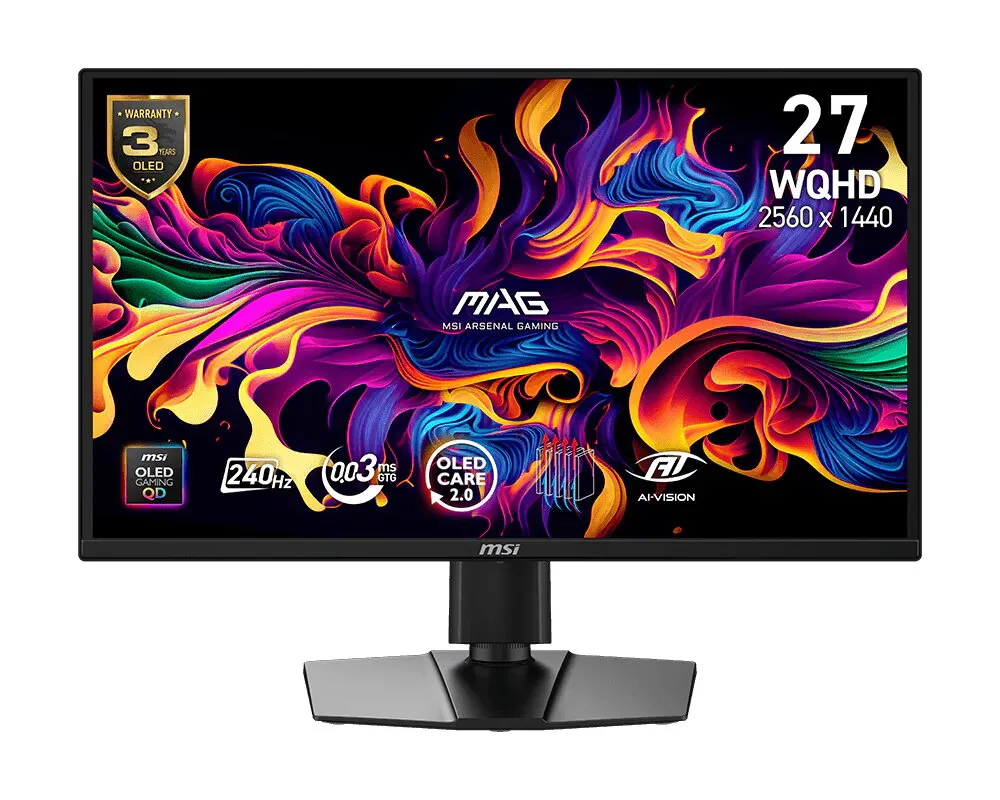 MSI MAG 272QPDE QD-OLED X24 Computerbildschirm 67,3 cm (26.5") 2560 x 1440 Pixel Wide Quad HD Schwarz – Bild 1