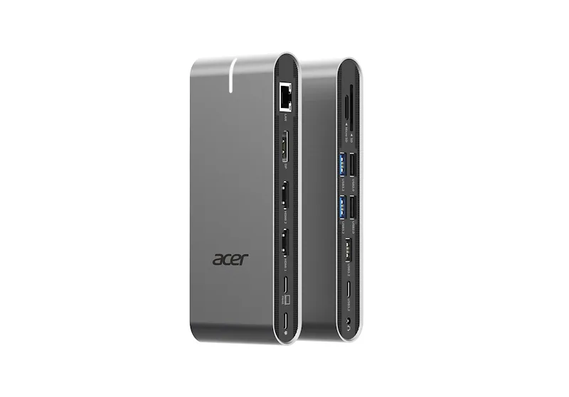 Acer HP.DSCAB.022 laptop-dockingstation & portreplikator Kabelgebunden USB 3.2 Gen 1 (3.1 Gen 1) Type-C Silber – Bild 1