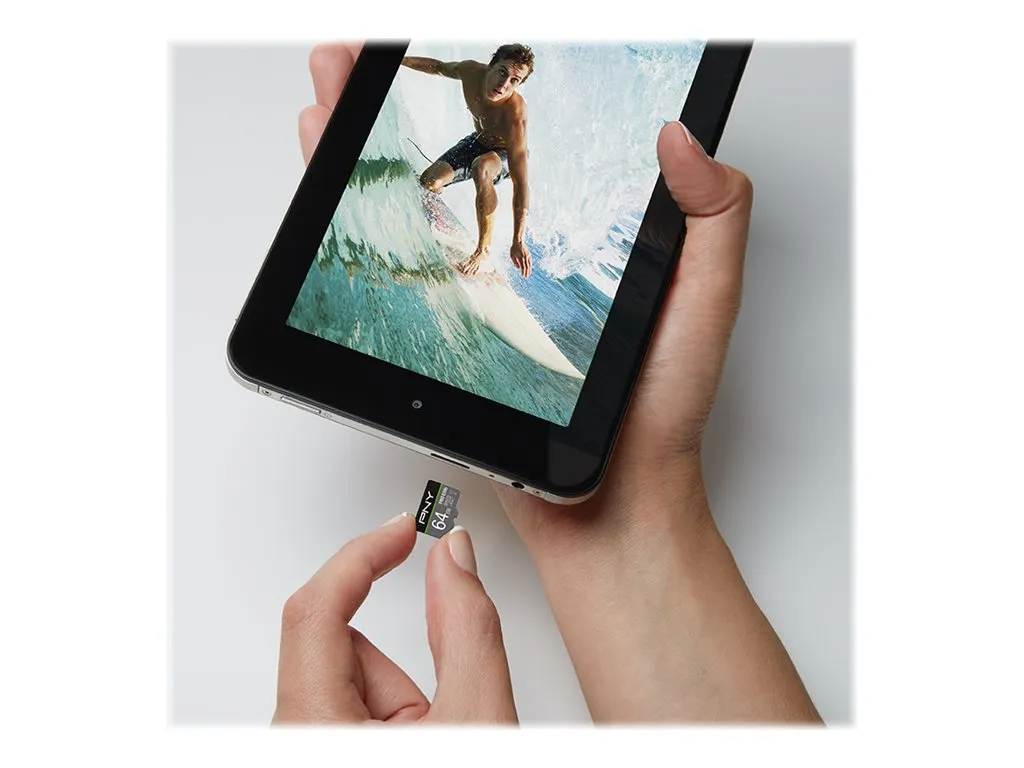 SD MicroSD XC Card 64 GB PNY Pro Elite R100MB/s W60MB/s
