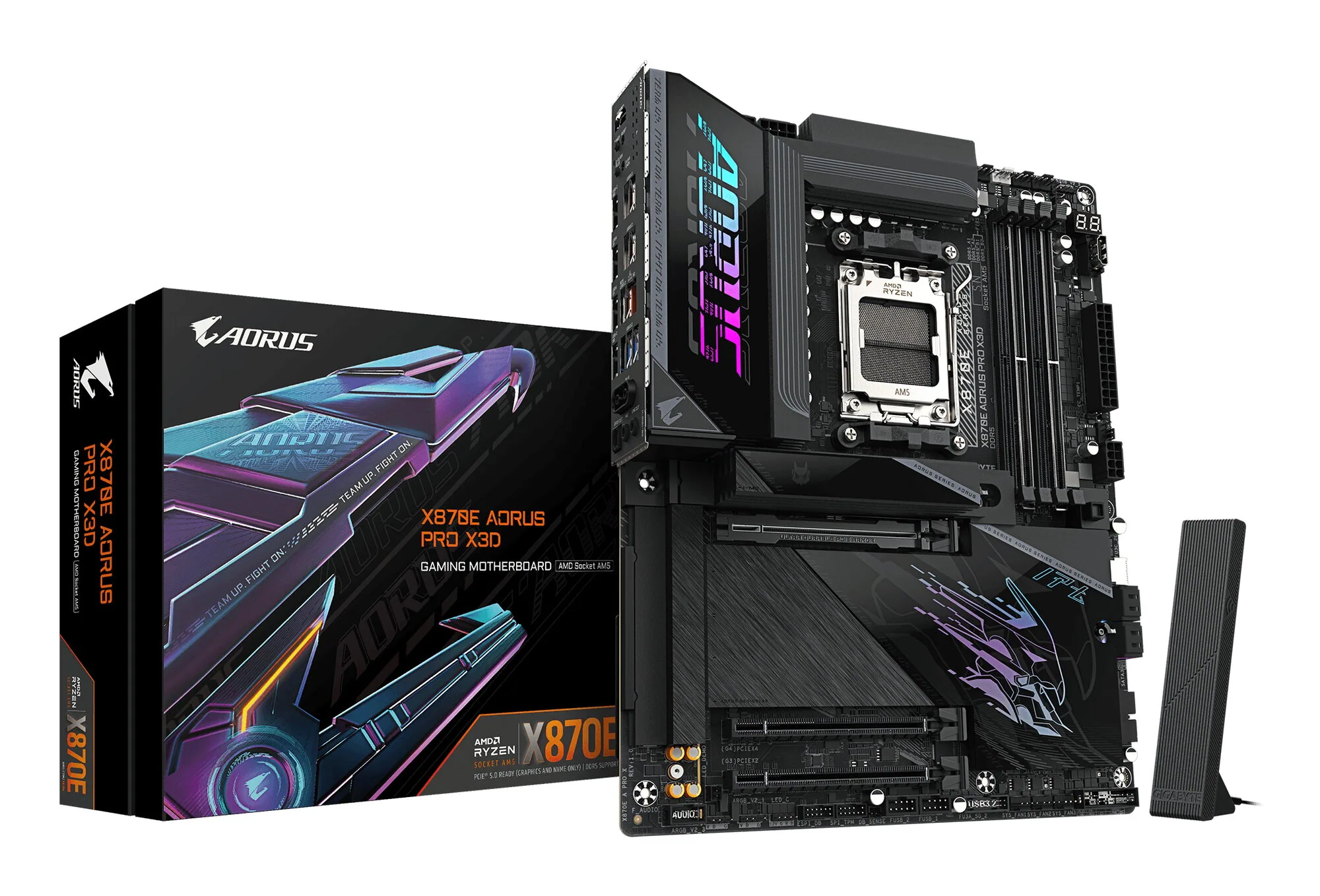 GIGABYTE X870E AORUS PRO X3D Mainboard – Bild 1