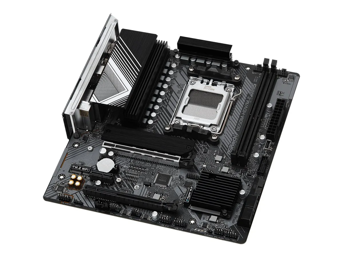 ASRock B650M HDV/M.2             AM5 mATX HDMI/DP       DDR5