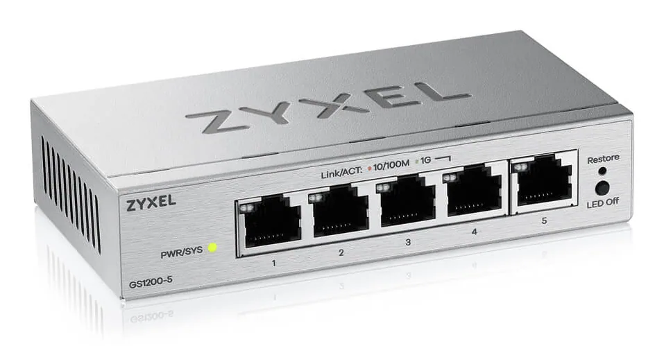 Zyxel GS1200-5V3 Managed L2 Gigabit Ethernet (10/100/1000) Desktop Grau – Bild 2