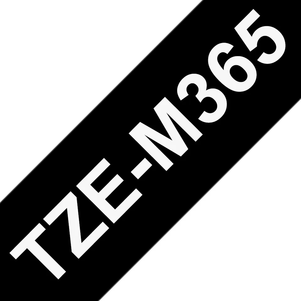 Brother TZE-M365 Etiketten erstellendes Band Weiss auf Schwarz – Bild 2