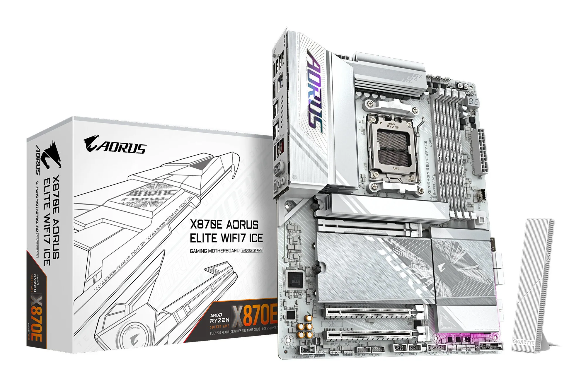 GIGABYTE X870E AORUS ELITE WIFI7 ICE Mainboard – Bild 1