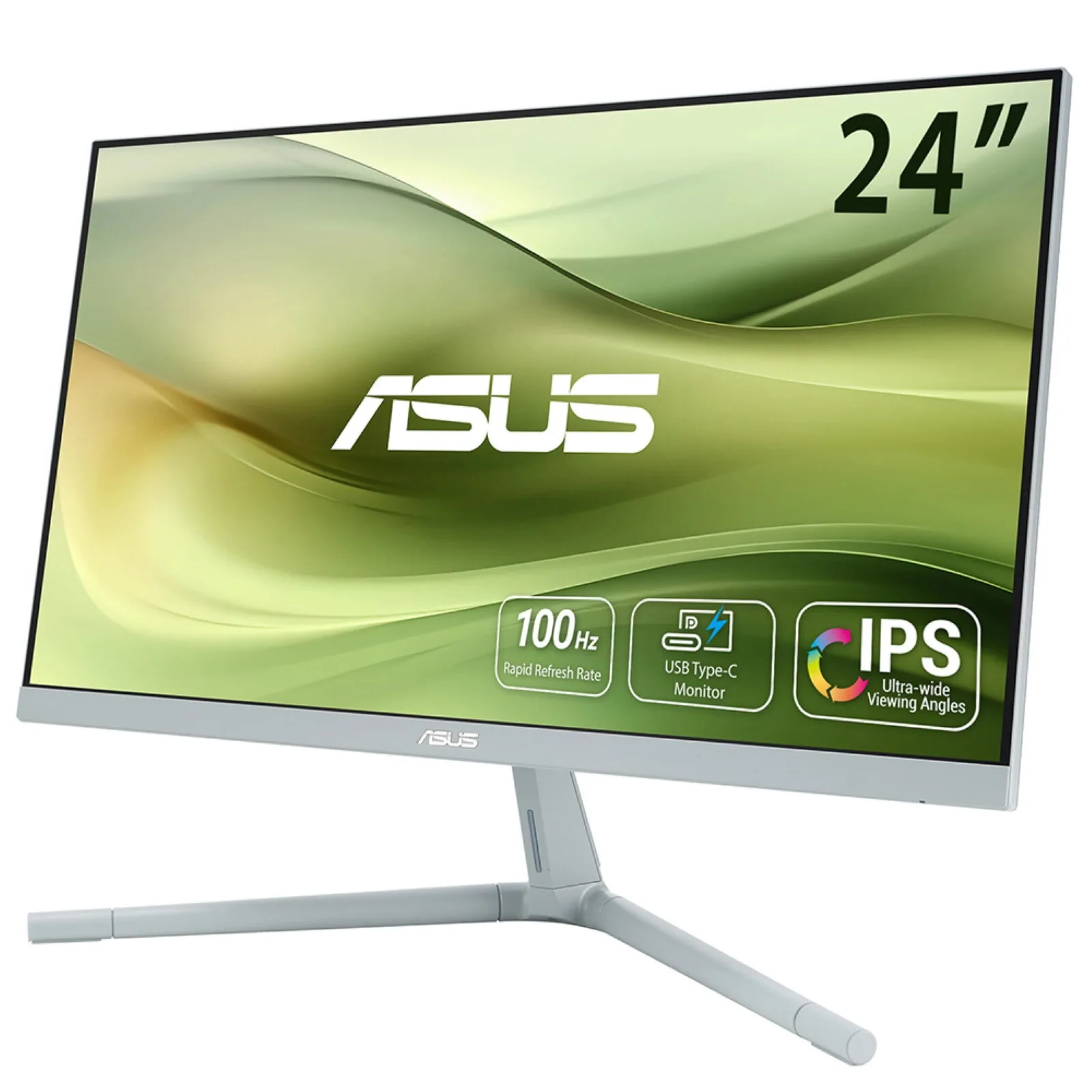 ASUS VU249CFE-G Computerbildschirm 60,5 cm (23.8") 1920 x 1080 Pixel Full HD LCD Grün, Grau – Bild 1
