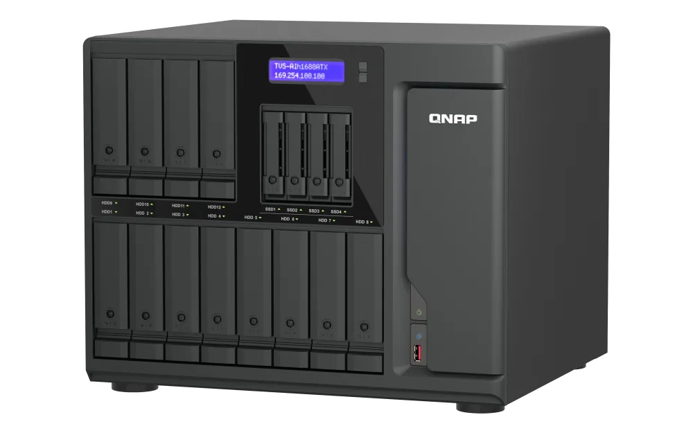 QNAP TVS-AIH1688ATX-U9-32G NAS & Speicherserver Tower 32 GB DDR5 0 TB QuTS hero Schwarz – Bild 6