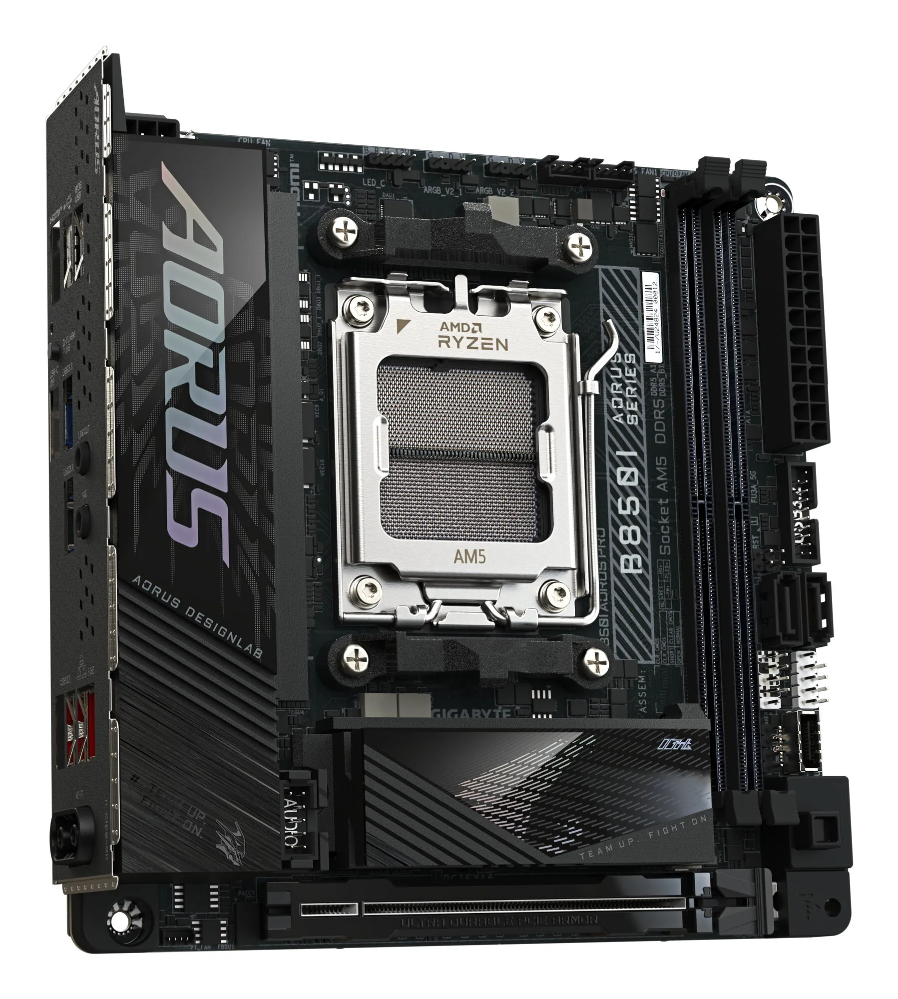 GIGABYTE B850I AORUS PRO Motherboard - Unterstützt AMD Ryzen 9000 Serie CPUs, 8+2+1 Phasen Digital-VRM, bis zu 8400MHz DDR5 (OC), 1xPCIe 5.0 + 1xPCIe 4.0 M.2, 2.5LAN, WIFI 7, USB 3.2 Gen 2 – Bild 4
