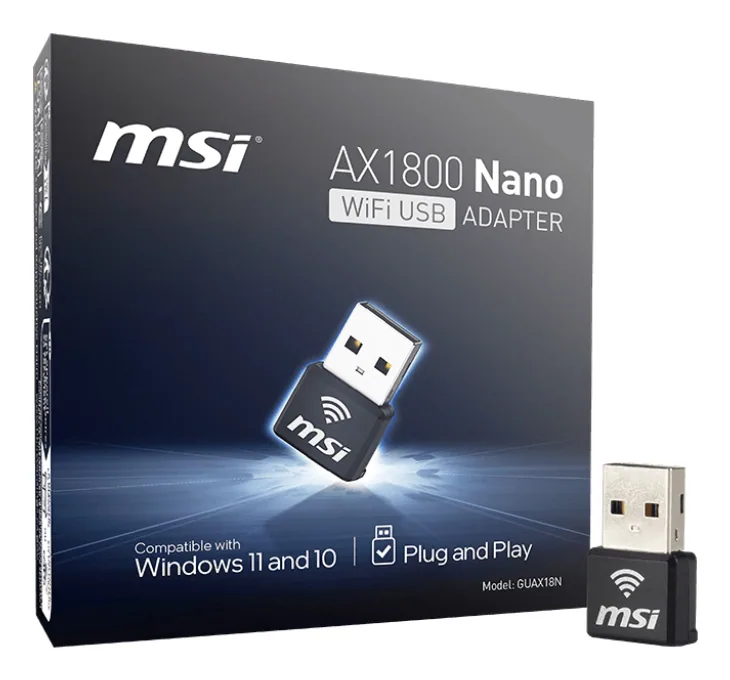 MSI AX1800 Nano WiFi USB Adapter WLAN 1201 Mbit/s – Bild 5