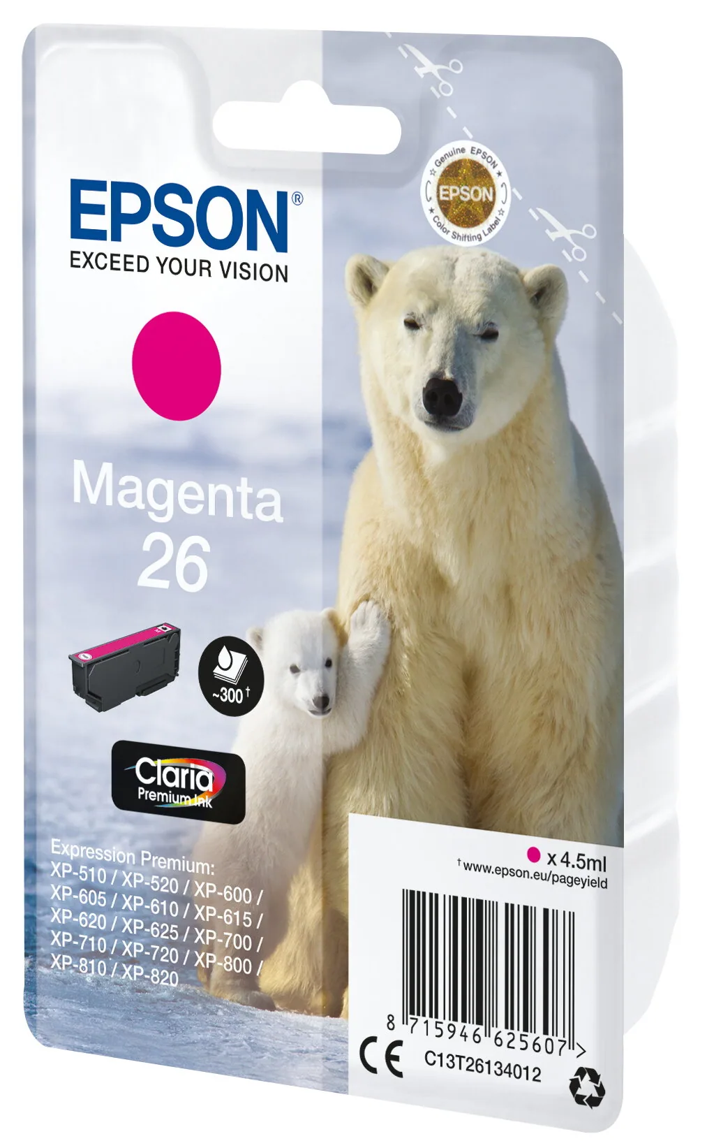 Epson Polar bear 26 Eisbär Claria Premium Single Magenta Tinte – Bild 1