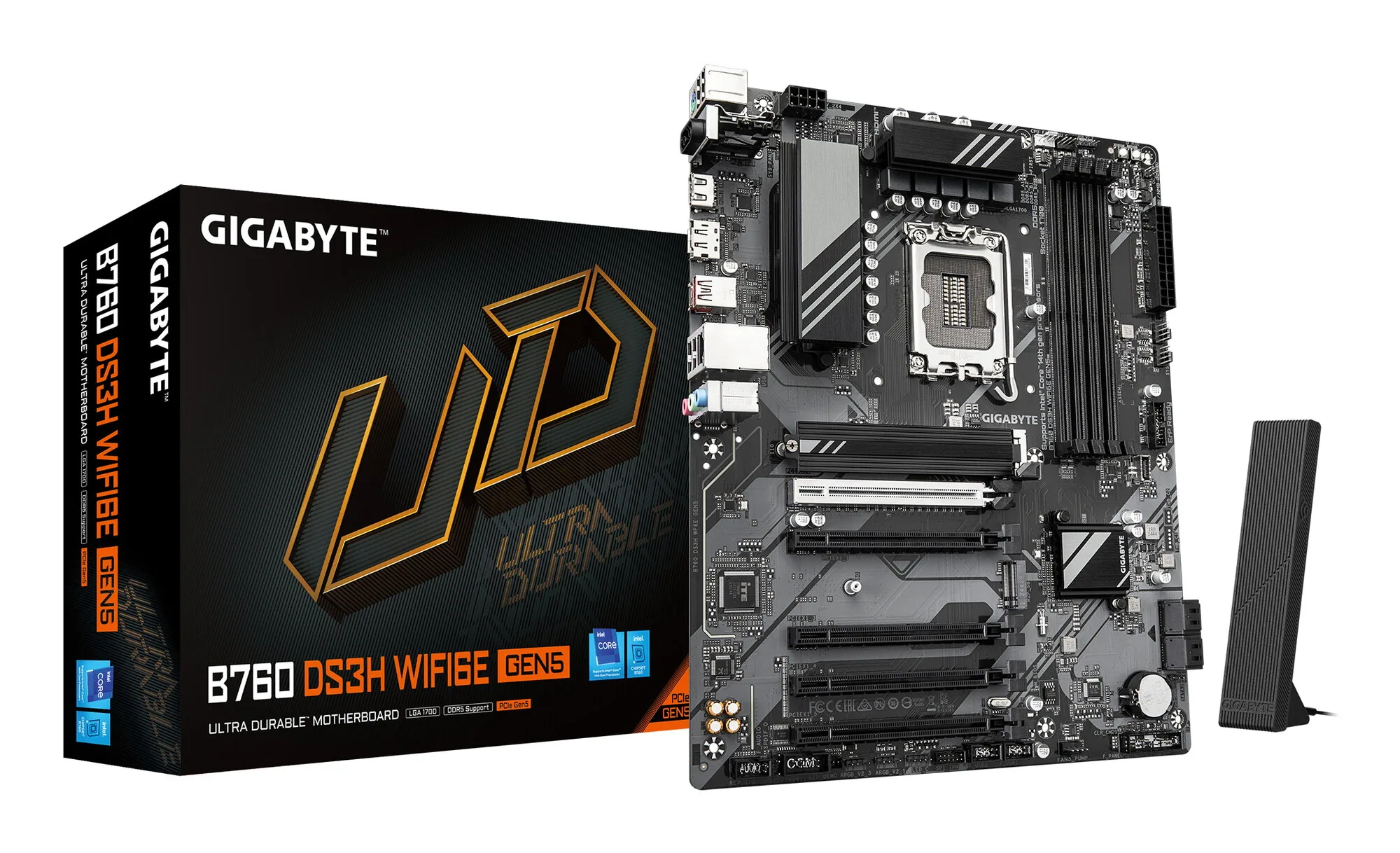 GIGABYTE B760 DS3H WIFI6E GEN5 Mainboard – Bild 1