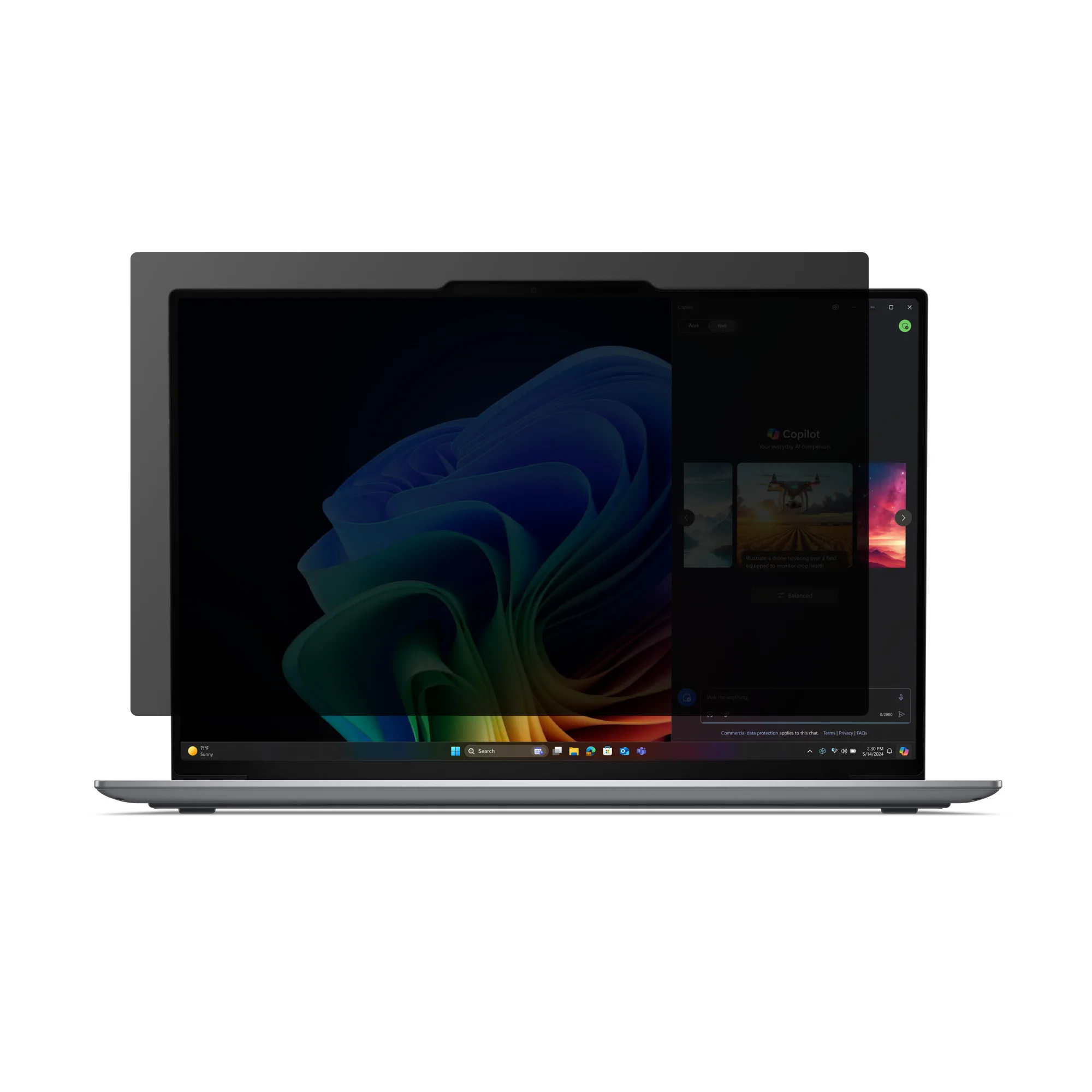Lenovo 4XJ1W54321 Blickschutzfilter 38,9 cm (15.3") Laptop Rahmenloser Blickschutzfilter – Bild 2