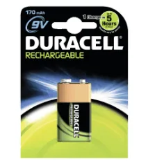 Duracell 056008 Haushaltsbatterie Wiederaufladbarer Akku 9V Nickel-Metallhydrid (NiMH) – Bild 1