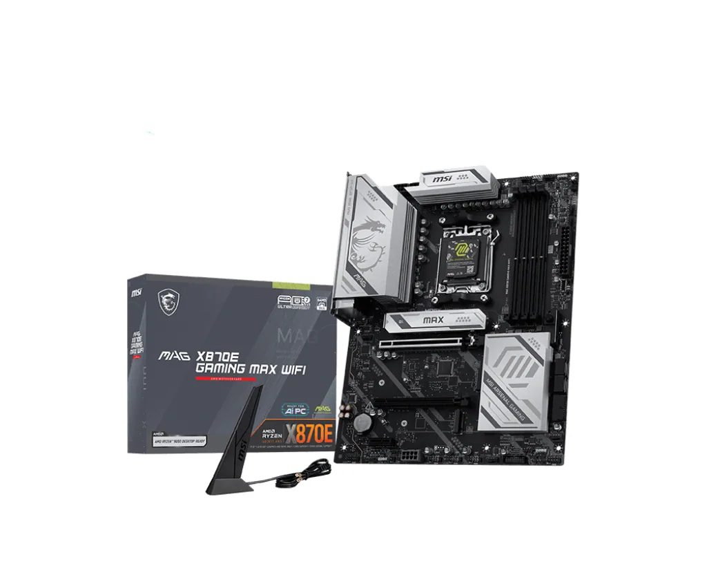 MSI MAG X870E Gaming MAX WIFI Motherboard AMD X870E Sockel AM5 ATX – Bild 1