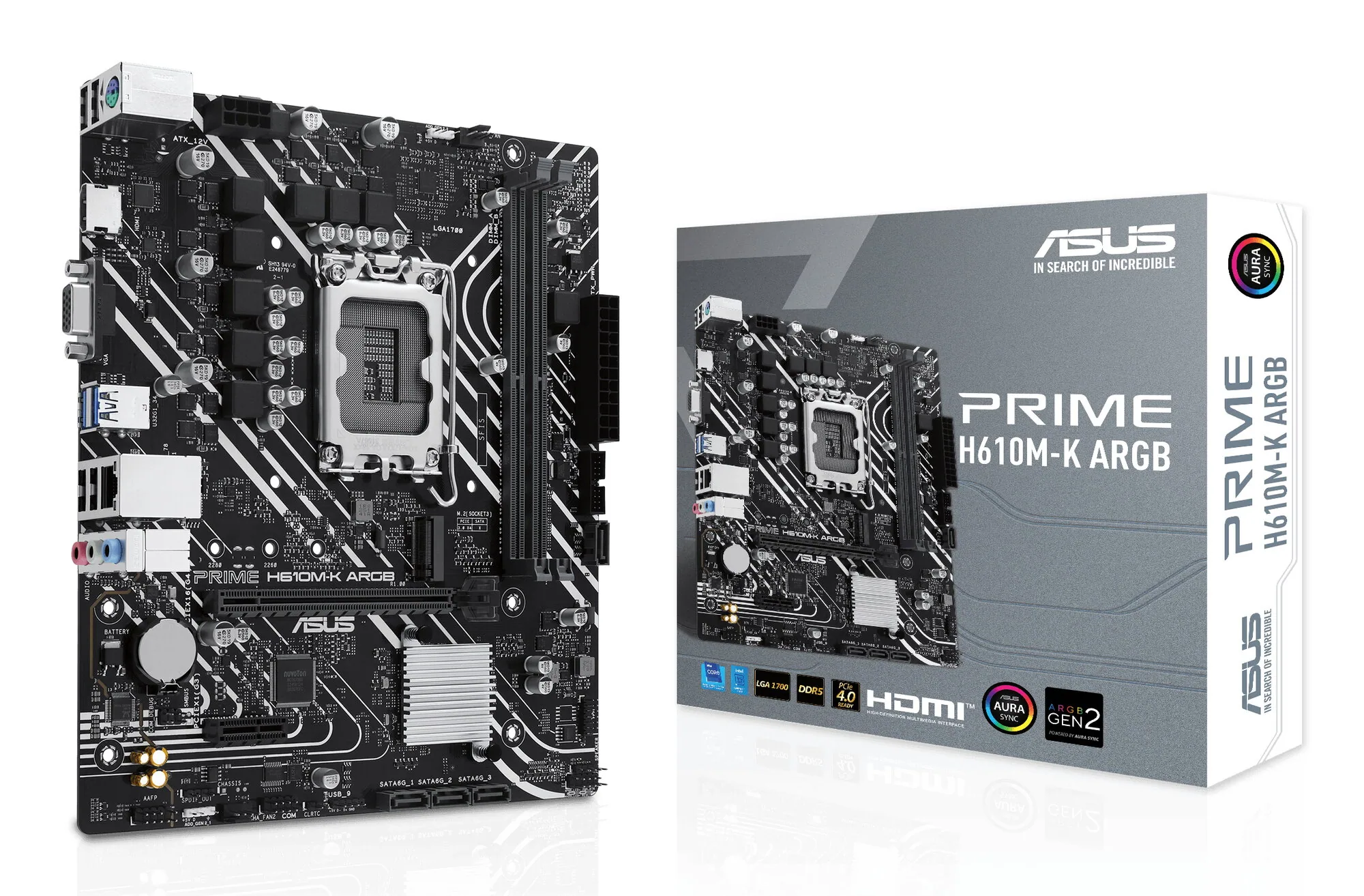 ASUS PRIME H610M-K ARGB Intel H610 LGA 1700 micro ATX – Bild 1