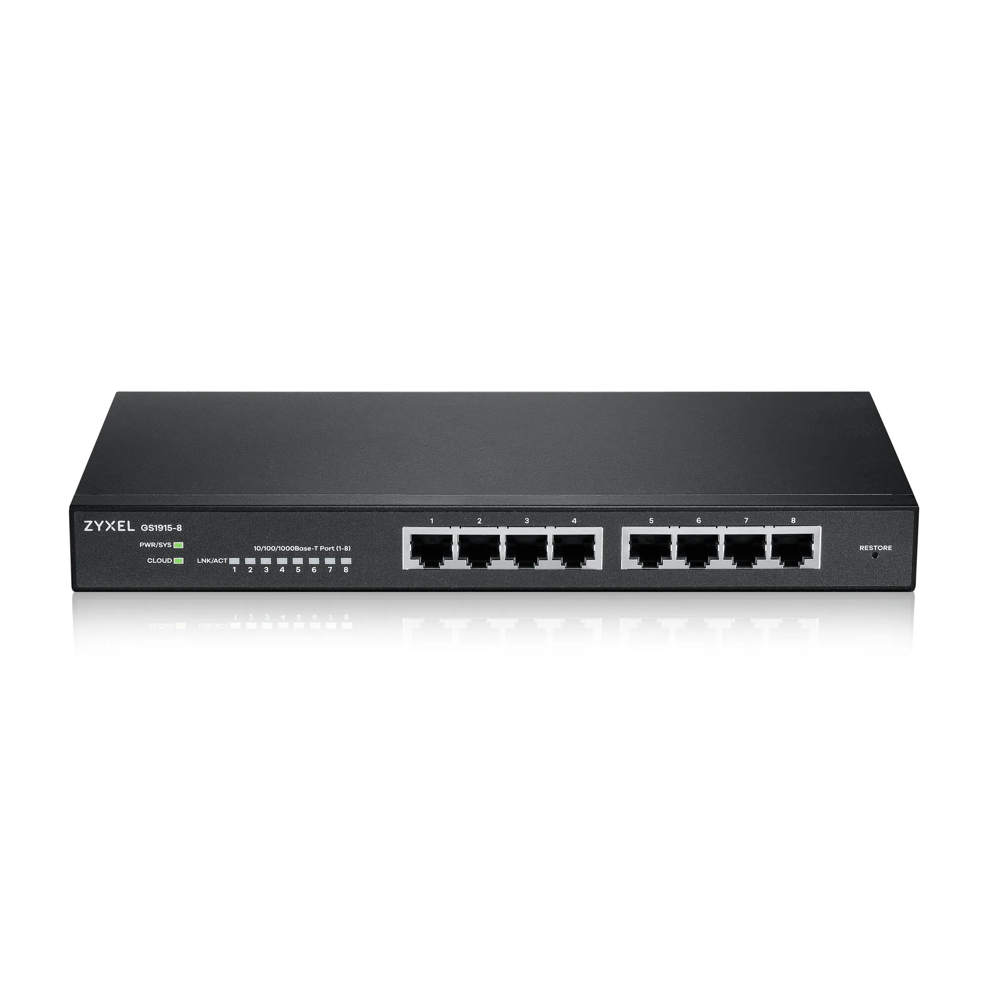 Zyxel GS1915-8 Managed L2 Gigabit Ethernet (10/100/1000) Schwarz – Bild 1