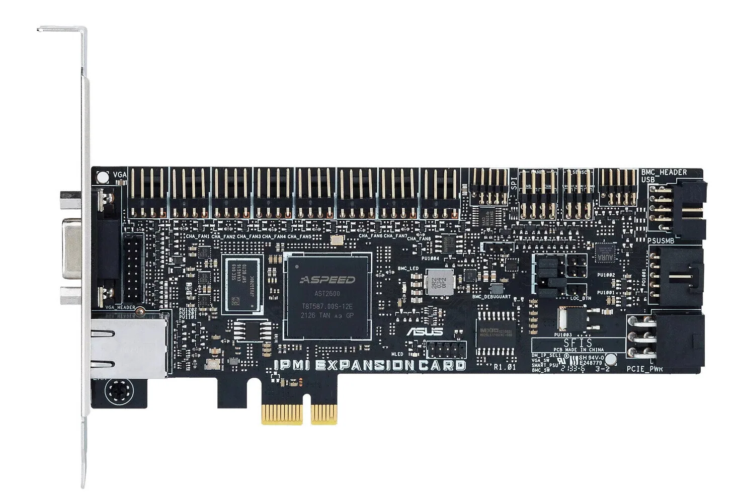 ASUS IPMI Expansion CARD-SI Schnittstellenkarte/Adapter Eingebaut RJ-45, VGA – Bild 1
